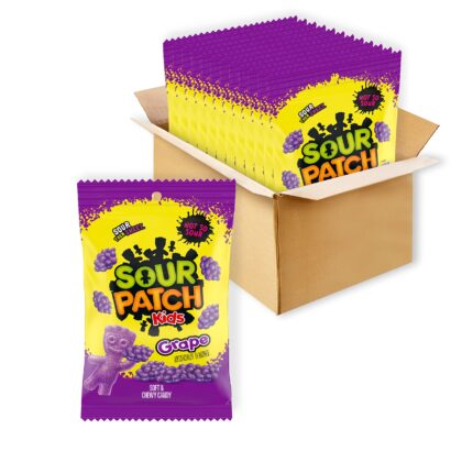 SOUR PATCH KIDS Grape Soft and Chewy Candy 802 Ounce Pack of 12